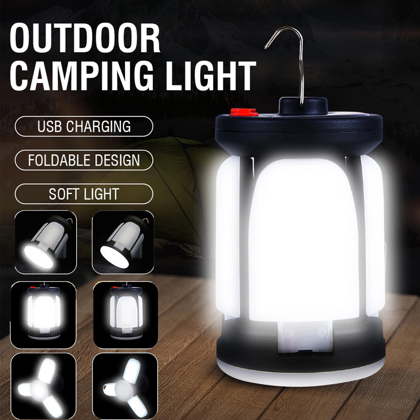 SolarGlow 6-in-1 Camping Lantern