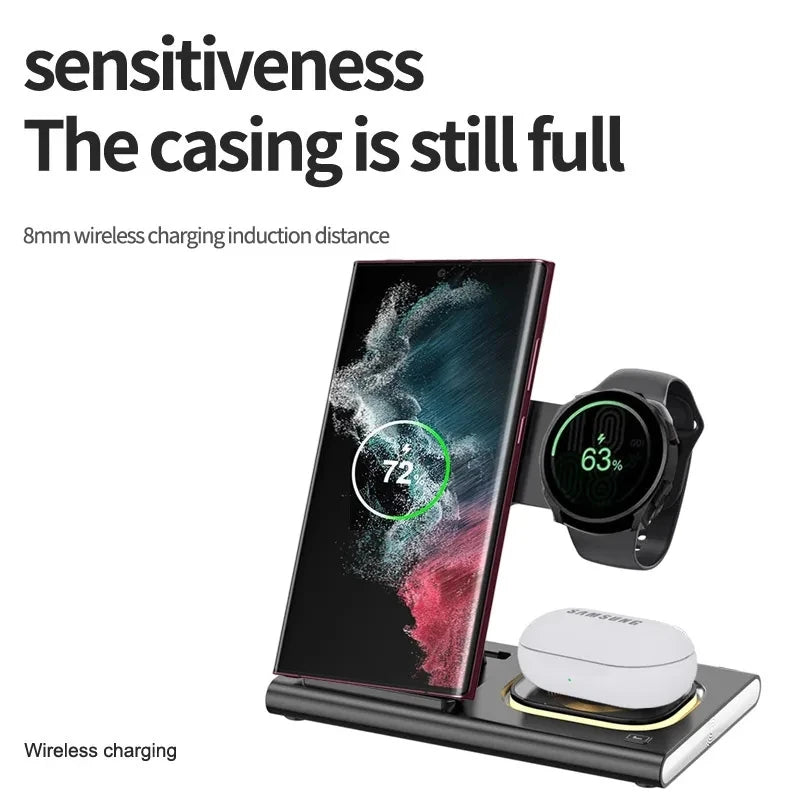 Wireless Charger Stand 30W - Fast Charging Dock Station